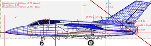 Panavia Tornado VSPGeometry Overlay side view